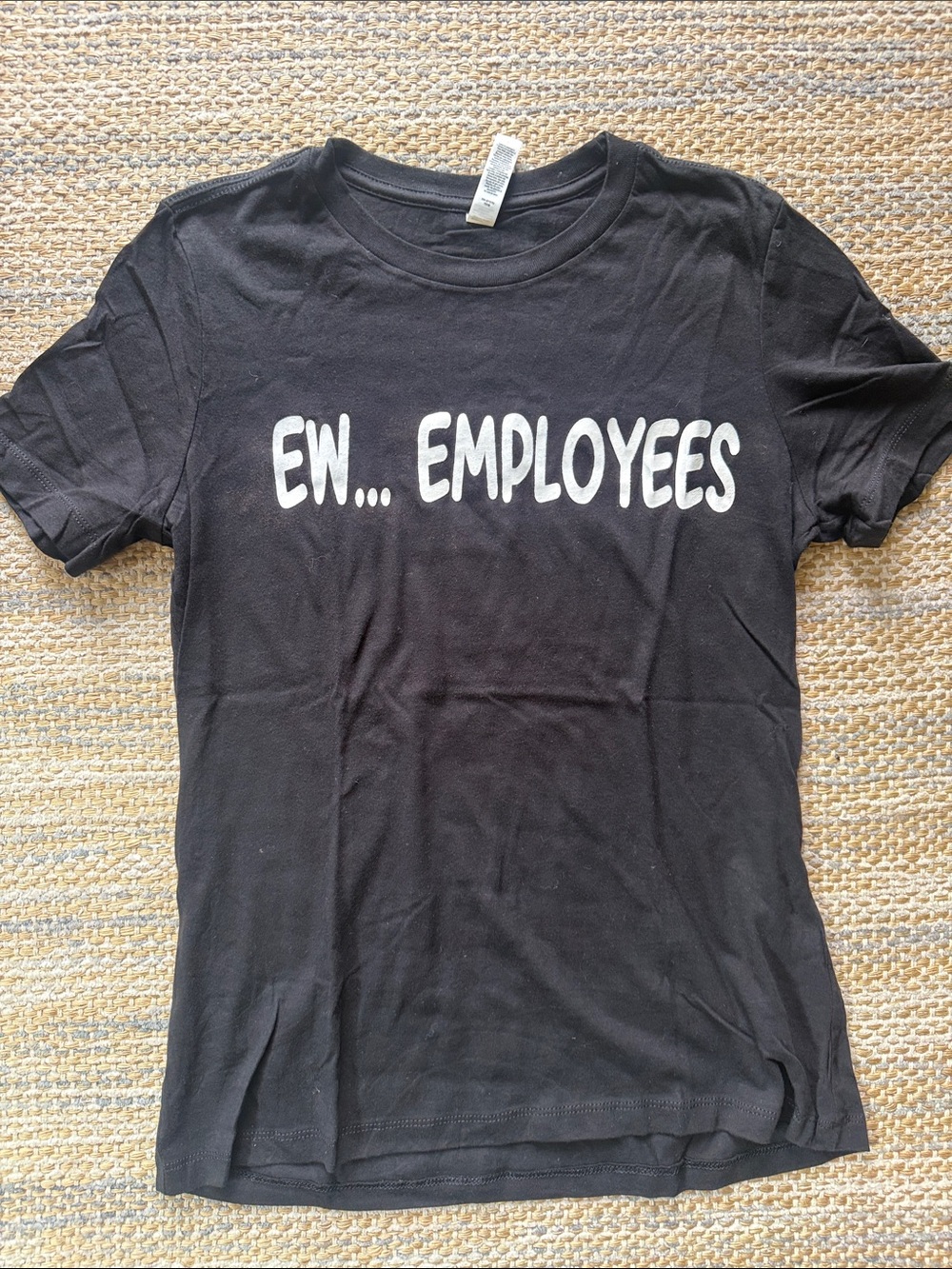 Black 'Ew... Employees' Graphic Tee - women’s Casual Shirt